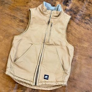 Men's Berne Heartland Sherpa-Lined Washed Duck Vest - Sz. S